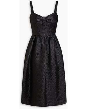 Jenny Packham Midikleid "elosie" aus metallic-tweed - Schwarz