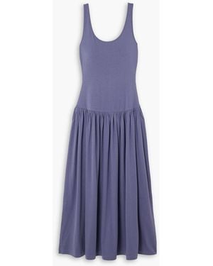 NINETY PERCENT Flos Cotton And Modal-blend Maxi Dress - Purple