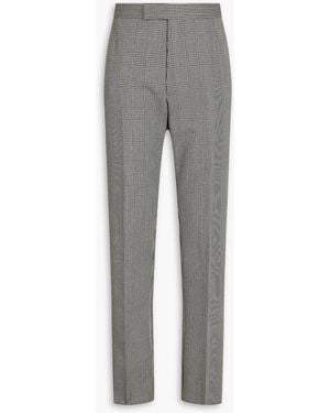Thom Browne Prince Of Wales Checked Wool-tweed Trousers - Grey