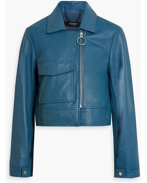 Muubaa Lederjacke - Blau