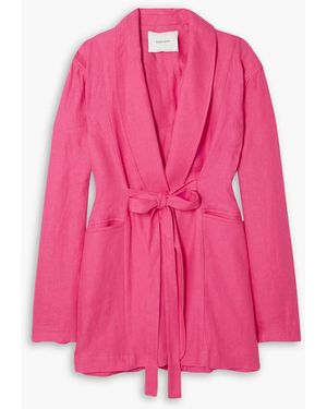 Bondi Born Kokomo linen blazer - Pink