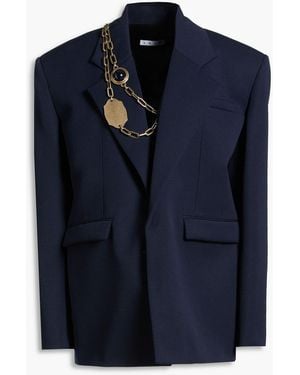 Area Embellished Wool-Twill Blazer - Blue