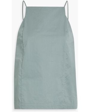 Tibi Cotton-Poplin Top - Blue