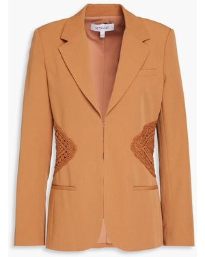 10 Crosby Derek Lam Jad Crochet-trimmed Twill Blazer - Orange