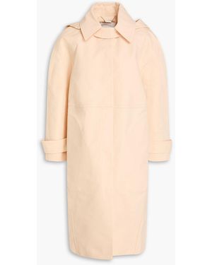 Zimmermann Cotton-Poplin Hooded Coat - Orange