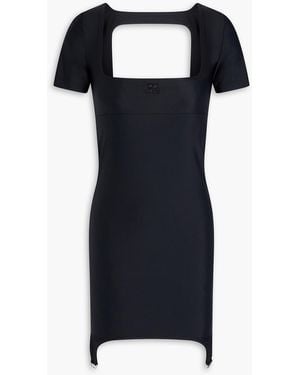 Courreges Cutout Stretch-Jersey Mini Dress - Black
