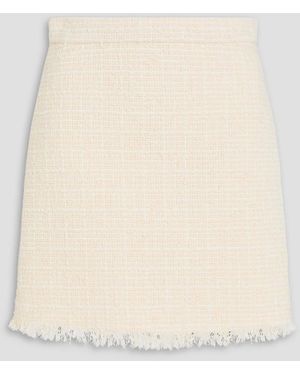 Tory Burch Cotton-blend Tweed Mini Skirt - Natural