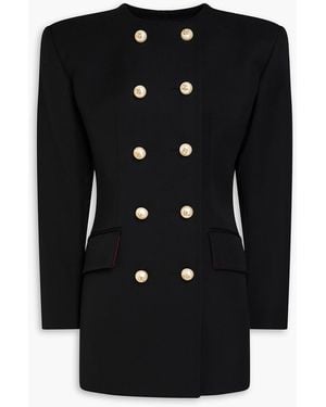 Dolce & Gabbana Doppelreihige jacke aus woll-twill - Schwarz