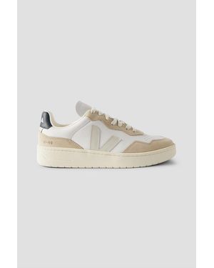 Veja V-90 Suede And Leather Trainers - White