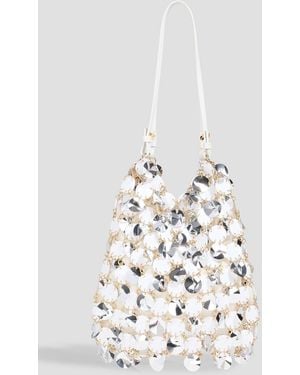Rabanne Sparkle Chainmail Shoulder Bag - White