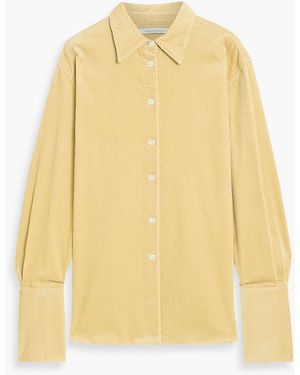 Another Tomorrow Cotton-Corduroy Shirt - Yellow