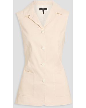 Rag & Bone Drea Linen-Blend Vest - Natural