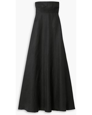 Bondi Born Montenegro Strapless Woven Maxi Dress - Black