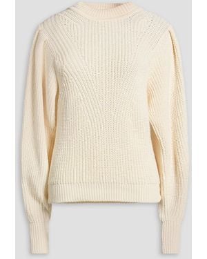 Isabel Marant Adele Ribbed Cotton-Blend Jumper - Natural