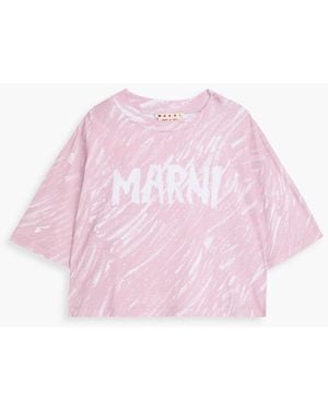 Marni Scribble Logo T-Shirt - Pink