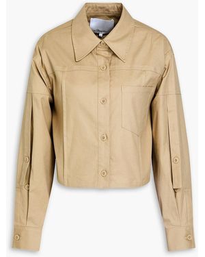 3.1 Phillip Lim Cropped Cotton-blend Jacket - Natural