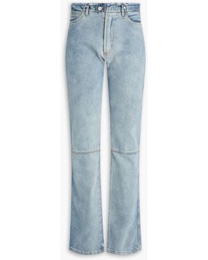 Natasha Zinko Frayed Mid-rise Straight-leg Jeans - Blue