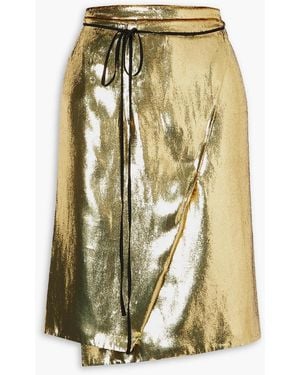 Petar Petrov Reina Velvet Wrap Skirt - Metallic