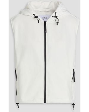 Aztech Mountain Uphill Walking Club Printed Shell Hooded Vest - White