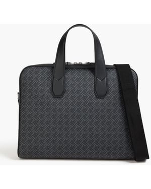 dunhill Logo-Print Textured Laptop Bag - Black
