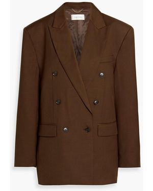 Ronny Kobo 1988 Double-Breasted Twill Blazer - Brown