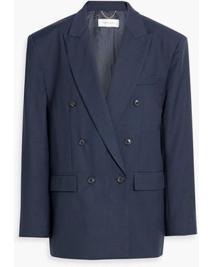 Ronny Kobo 1988 Double-Breasted Wool-Blend Blazer - Blue