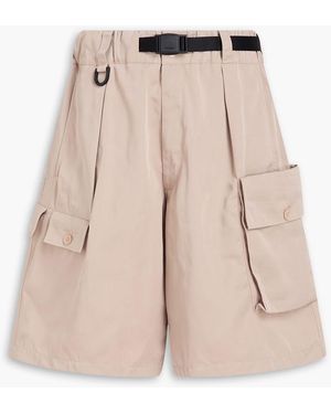 Y-3 Cargoshorts aus twill mit stickereien - Natur