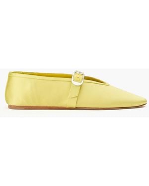 Le Monde Beryl Stella Satin Mary Jane Flats - Yellow