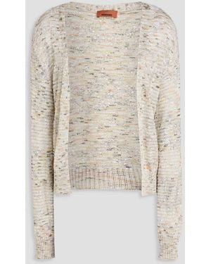 Missoni Sequin-Embellished Crochet-Knit Cardigan - Natural