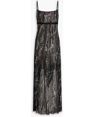 Missoni Metallic Ribbed-Knit Maxi Dress - Black