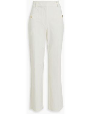 10 Crosby Derek Lam Cotton-blend Twill Straight-leg Pants - White