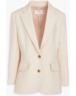 Zimmermann Wool-blend Crepe Blazer - Natural