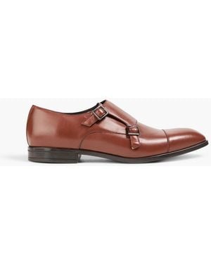 Bally Scardino Leather Monk-Strap Shoes - Brown