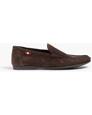 Bally Axony Suede Loafers - Brown