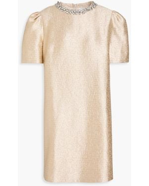 Zimmermann Crystal-Embellished Jacquard Mini Dress - Natural