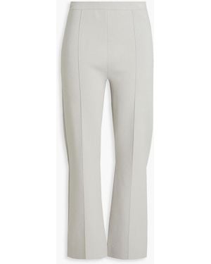 Theory Stretch-Knit Kick-Flare Trousers - Grey
