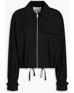 3.1 Phillip Lim Ruffled Wool-Blend Jacket - Black