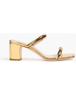 Rupert Sanderson Painted Leather Sandals - Metallic