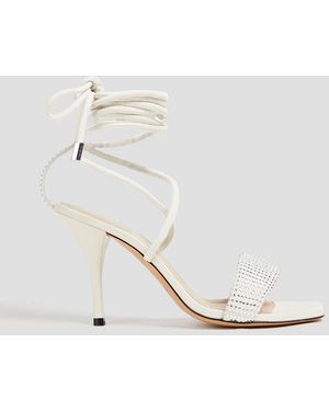 IRO Paddy Crystal-embellished Leather Sandals - White