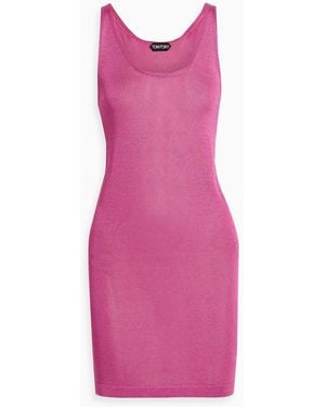 Tom Ford Stretch-Knit Mini Dress - Pink