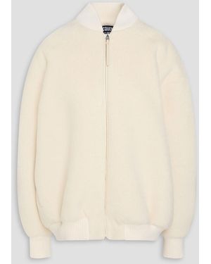 Jacquemus Alpaca And Wool-blend Velour Jacket - Natural