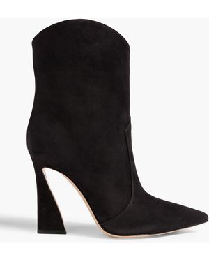 Gianvito Rossi Vegas Suede Ankle Boots - Black