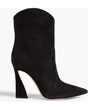 Gianvito Rossi Vegas Suede Ankle Boots - Black