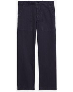 Alex Mill Field Herringbone Cotton Trousers - Blue