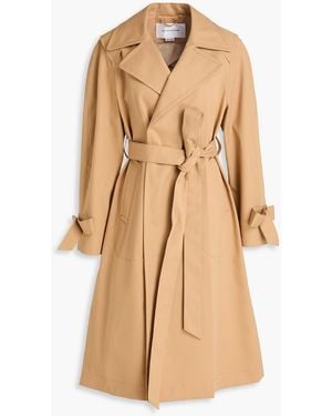 Victoria Beckham Belted Cotton-Gabardine Trench Coat - Natural
