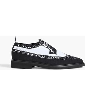 Thom Browne Jacquard-Knit Derby Shoes - Black