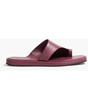 STUDIO AMELIA Ida Leather Slides - Red