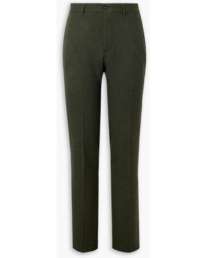Massimo Alba Mauko Slim-Fit Straight-Leg Wool Suit Pants - Green