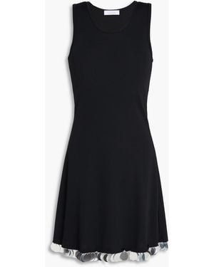 Rabanne Sequin-Embellished Crepe Mini Dress - Black