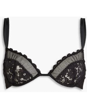 Stella McCartney Corded Lace Underwired Bra - Black